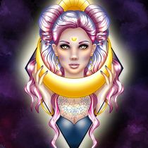 My project for course: Female Character Portraits in Procreate. Projekt z dziedziny Trad, c, jna ilustracja, Ilustracja c, frowa, R, sunek c i frow użytkownika Carrie Apps - 07.07.2023