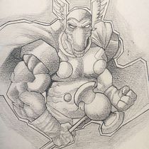 Mi proyecto del curso: Ilustración para cómics: anatomía de un superhéroe. Ilustração tradicional, Design de personagens, Comic, Desenho a lápis, e Desenho anatômico projeto de camposleonardo307 - 07.07.2023