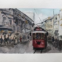 My project for course: Architectural Illustration with Watercolor. Un projet de Illustration traditionnelle, Esquisse , Dessin, Aquarelle, Illustration architecturale , et Carnet de croquis de hellokristina - 07.07.2023