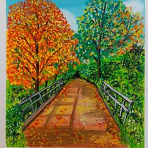 My project for course: Landscape Painting with Gouache for Beginners. Fine Arts, Painting, Naturalistic Illustration, and Gouache Painting project by Anju Mathur - 07.08.2023