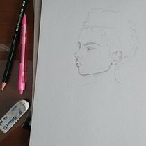 My final project: PROFILE. Sketching, Drawing, Portrait Drawing, Artistic Drawing, Sketchbook, and Traditional illustration project by Ismini Mylona - 07.08.2023