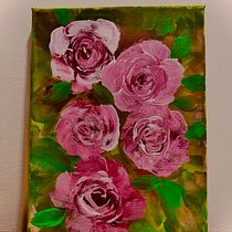 My project for course: Expressive Floral Painting with Acrylic Paint. Fine Arts, Painting, Acr, lic Painting, and Botanical Illustration project by Fathimath Nazin - 07.08.2023
