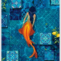 Mediterranean mermaid. Traditional illustration, Character Design, Digital Illustration, Children's Illustration, and Narrative project by Simran Sharma - 05.16.2023