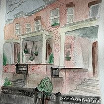 My project for course: Architectural Sketching with Watercolor and Ink. Esboçado, Desenho, Pintura em aquarela, Ilustração arquitetônica, Sketchbook e Ilustração com tinta projeto de Elana - 08.07.2023