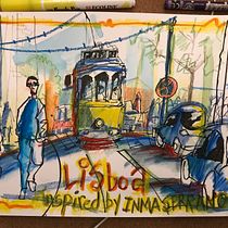 Mi proyecto del curso: Sketching urbano: Captura la esencia dinámica de tu ciudad Ein Projekt aus dem Bereich Traditionelle Illustration, Skizzenentwurf, Zeichnung, Aquarellmalerei, Architektonische Illustration und Sketchbook von João Diogo - 09.07.2023