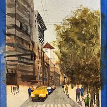 My project for course: Urban Landscapes in Watercolor Ein Projekt aus dem Bereich Bildende Künste, Aquarellmalerei und Architektonische Illustration von tcarvey23 - 09.07.2023