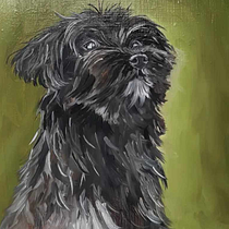 Mi proyecto del curso: Retrato realista de mascotas con pintura al óleo. Un proyecto de Bellas Artes, Pintura, Pintura al óleo, Ilustración naturalista				 y Pintura acrílica de Laura Verónica - 09.07.2023