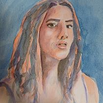 My project for course: Artistic Portrait with Watercolors. Fine Arts, Painting, Watercolor Painting, and Portrait Drawing project by Nerida - 07.08.2023