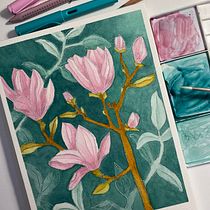 Mi proyecto del curso: Técnicas de acuarela en negativo para ilustración botánica Ein Projekt aus dem Bereich Traditionelle Illustration, Aquarellmalerei und Botanische Illustration von Ro Herrera - 09.07.2023