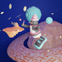 Meu projeto do curso: Criação de personagens 3D com Blender (PinguimVerse). 3D, Design de personagens, Modelagem 3D, Design de personagens 3D, e 3D Design projeto de Guilherme Daimaru - 03.07.2023