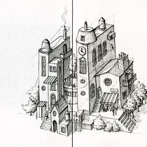 My project for course: Artistic Architectural Drawing with Ink. Ilustração tradicional, Artes plásticas, Desenho, Ilustração arquitetônica e Ilustração com tinta projeto de Anna Banani - 09.07.2023
