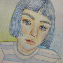 Mi proyecto del curso: Dibujo de retratos llamativos con lápices de colores. Drawing, Portrait Drawing, Sketchbook, and Colored Pencil Drawing project by Lina Ortiz - 07.10.2023