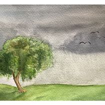 Mon projet du cours : Explorez des techniques de brossage à sec à l'aquarelle. Fine Arts, Painting, Drawing, Watercolor Painting, Botanical Illustration, and Naturalistic Illustration project by daniel daniel Guffanti - 07.10.2023