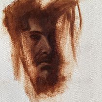 Mi proyecto del curso: Retrato monocromático expresivo al óleo. Fine Arts, Painting, Portrait Drawing, and Oil Painting project by thomas baron - 07.10.2023