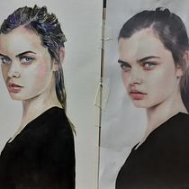 Mi proyecto del curso : Retrato en acuarela a partir de una fotografía. Un projet de Illustration traditionnelle, Aquarelle , et Dessin de portrait de Carina Olguin - 11.07.2023