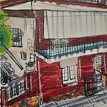 Mi proyecto del curso: Dibujo arquitectónico expresivo con marcadores de colores. Sketching, Drawing, Architectural Illustration, Sketchbook, Ink Illustration, Traditional illustration, Architecture, and Social Media project by annamarin5678 - 07.11.2023