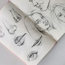 Mein Abschlussprojekt für den Kurs: Skizzenbuch für Porträts: Erkunde das menschliche Gesicht. Sketching, Drawing, Portrait Drawing, Artistic Drawing, and Sketchbook project by iamilgin - 07.11.2023
