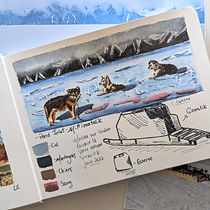 My project for course: Watercolor Travel Journal. Traditional illustration, Watercolor Painting, Architectural Illustration, and Sketchbook project by Caroline Chrétien - 07.12.2023