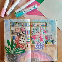 Il mio progetto del corso: Sketchbook per esplorare il tuo stile di disegno. Un proyecto de Ilustración tradicional, Bocetado, Creatividad, Dibujo, Pintura a la acuarela, Sketchbook y Pintura gouache de Veronica Babbo - 13.07.2023