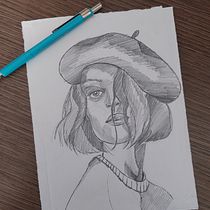 Il mio progetto del corso: Sketchbook per ritratti a grafite con la tecnica del tratteggio. Artes plásticas, Esboçado, Desenho, Desenho de retrato, e Sketchbook projeto de francescaruffino97 - 13.07.2023