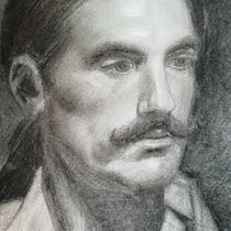 Mi proyecto del curso: Retrato realista al carboncillo. Ilustração tradicional, Artes plásticas, Desenho, Desenho de retrato, e Desenho realista projeto de monica51 - 13.07.2023