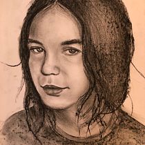 Mi proyecto del curso: Retrato artístico al carboncillo: creando atmósferas. Ilustração tradicional, Artes plásticas, Desenho, Desenho de retrato, Desenho realista, e Desenho artístico projeto de ventas_38 - 13.07.2023
