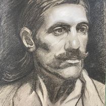 My project for course: Realistic Portraits Using Charcoal. Ilustração tradicional, Artes plásticas, Desenho, Desenho de retrato, e Desenho realista projeto de breizh - 14.07.2023