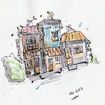 My project for course: Expressive Architectural Sketching with Colored Markers. Sketching, Drawing, Architectural Illustration, Sketchbook & Ink Illustration project by Iman S. - 07.15.2023
