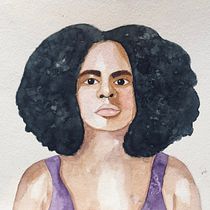 Meu projeto do curso: Criação de retrato estilizado em aquarela. Traditional illustration, Painting, Watercolor Painting, and Portrait Drawing project by Márcia Cristina da Silva Sousa - 07.15.2023