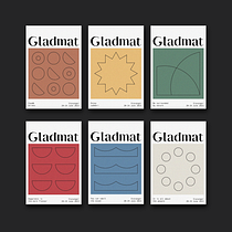 Posters for Gladmat: Happy food festival in Stavanger. Un projet de Br, ing et identité, Design graphique, Illustration vectorielle , et Conception d'affiches de Katherine Friedrich - 15.07.2023