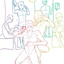 Mi proyecto del curso: Dibujo de la figura humana en poses expresivas. Fine Arts, Sketching, Drawing, Sketchbook, and Figure Drawing project by gianell_pena - 07.15.2023