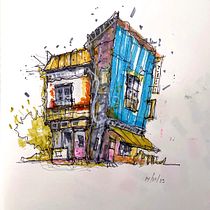 Mi proyecto del curso: Dibujo arquitectónico expresivo con marcadores de colores. Sketching, Drawing, Architectural Illustration, Sketchbook & Ink Illustration project by Arlins - 07.15.2023