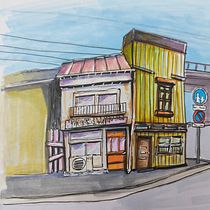 Mein Abschlussprojekt für den Kurs: Expressive Architekturskizzen mit Markern. Sketching, Drawing, Architectural Illustration, Sketchbook & Ink Illustration project by gurenge - 07.16.2023