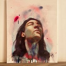 My project for course: Experimental Portraiture: Fusing Oil, Acrylic, and Spray Paint. Fine Arts, Painting, Acr, lic Painting, and Oil Painting project by Marialaura Sanzone - 07.16.2023
