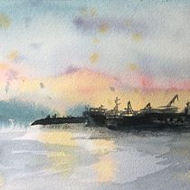 My project for course: Atmospheric Landscapes in Watercolor  Ein Projekt aus dem Bereich Bildende Künste, Malerei und Aquarellmalerei von hellokristina - 17.07.2023