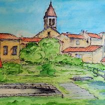 My project for course: Architectural Sketching with Watercolor and Ink. Sketching, Drawing, Watercolor Painting, Architectural Illustration, Sketchbook & Ink Illustration project by maor1502 - 07.17.2023