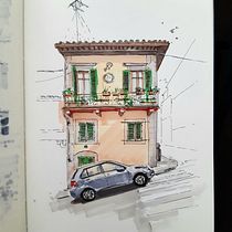 My project for course: Sketchbook Illustration with Pen: Embracing Mistakes. Esboçado, Desenho, Sketchbook e Ilustração com tinta projeto de Ton Claessen - 18.07.2023