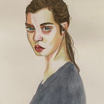 Mi proyecto del curso: Retrato en acuarela a partir de una fotografía. Un projet de Illustration traditionnelle, Aquarelle , et Dessin de portrait de aidares - 19.07.2023