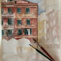 Il mio progetto del corso: Tecniche moderne di acquerello paesaggistico. Painting, and Watercolor Painting project by emanuela_faraoni - 07.19.2023