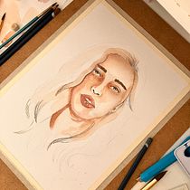 Mi proyecto del curso: Retrato en acuarela a partir de una fotografía. Un projet de Illustration traditionnelle, Aquarelle , et Dessin de portrait de Zinzi Sánchez Barrera - 19.07.2023