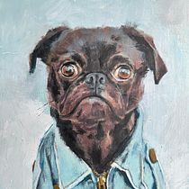 Mi proyecto del curso: Retrato realista de mascotas con pintura al óleo. Fine Arts, Painting, Oil Painting, and Naturalistic Illustration project by John Joven - 07.20.2023