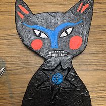 Mijn project van de cursus: Papier-maché voor beginners: beeldhouw een kleurrijk karakter. Traditional illustration, Character Design, To, Design, Art To, s, and Creating with Kids project by Kim Velde - 07.21.2023