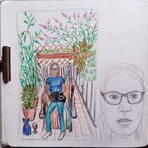 Mein Abschlussprojekt für den Kurs: Das Skizzenbuch als Erkundungsreise: Finde deinen Zeichenstil. Un proyecto de Ilustración tradicional, Bocetado, Creatividad, Dibujo, Pintura a la acuarela, Sketchbook y Pintura gouache de Katja Bader - 22.07.2023