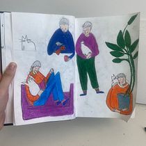 Meu projeto do curso: Criação de personagens a partir de desenhos de observação. Un proyecto de Ilustración tradicional, Diseño de personajes, Dibujo y Sketchbook de Giovanna Castro - 22.07.2023