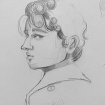 Mi proyecto del curso: Cuaderno de retratos a línea con grafito. Artes plásticas, Esboçado, Desenho, Desenho de retrato, Sketchbook e Ilustração tradicional projeto de julianamelendeztorres - 23.07.2023