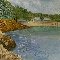 Mi proyecto del curso: Pintura de paisajes realistas con acuarela. Projekt z dziedziny  Sztuki piękne,  Malarstwo, Sketching, Malowanie akwarelą, Ilustracja naturalist i czna użytkownika alopezcuesta_1 - 23.07.2023