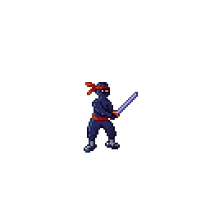 Ninja N2. Character Design, Video Games, Pixel Art, and Game Design project by Nandos Hdz - 09.06.2023