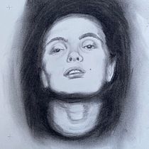 Mijn project van de cursus: Artistiek portretteren met houtskool: sferen creëren. Ilustração tradicional, Artes plásticas, Desenho, Desenho de retrato, Desenho realista, e Desenho artístico projeto de Ingrid Bracke - 24.07.2023