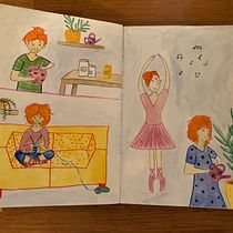 Mein Abschlussprojekt für den Kurs: Figurenentwicklung durch Beobachtungszeichnen. Un proyecto de Ilustración tradicional, Diseño de personajes, Dibujo y Sketchbook de Nicole - 24.07.2023