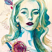 Il mio progetto del corso: Ritratto sperimentale con inchiostro, tè e alcol. Fine Arts, Painting, Drawing & Ink Illustration project by alessia.battain - 07.23.2023